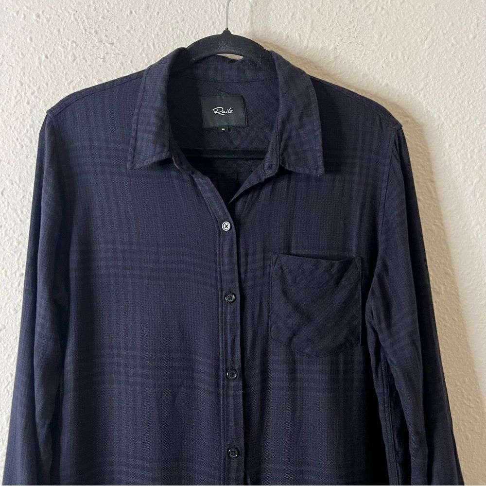 Rails Bianca Charcoal Shadow Plaid Flannel Shirt … - image 4